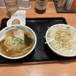 日高屋 - 料理写真:半ラーメン　ネギ　味玉