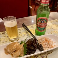 状元樓 横浜中華街本店 - 冷菜　蒸し鶏、キクラゲわさび和え、干し豆腐