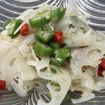 館山美食倶楽部 - (6)酸辣藕片（蓮根の唐辛子甘酢漬け）