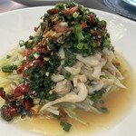 館山美食倶楽部 - (8)福建省産マテ貝とチシャトウの葱醤油和え