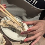 札幌かすそばtoてんぷら風土 - 大好きな生牡蠣にご満悦〜♪