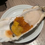 札幌かすそばtoてんぷら風土 - ウニいくら　牡蠣がデカい