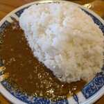 カナディアンロッキー - ランチコースに付く ”ロッキー カレー無料サービス” わたしがオーダーしたメガ盛りカレー。