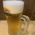 手打ち蕎麦 雷鳥 - 一番搾り生ジョッキ