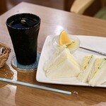 カフェキャンドゥール - 料理写真:アイスコーヒー＆エッグサンドセット