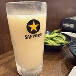 大衆ホルモン酒場たいぞう - ビールマッコリ