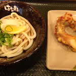 はなまるうどん - ぶっかけ（小） ¥300 ＋ げそ天 ¥150