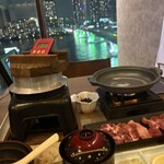 東京豊洲万葉倶楽部 - 厚切り牛タントロロ御膳