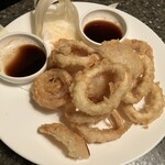 뱃고동 - スルメイカの天ぷら