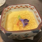 花結び - ある日のおまかせ2000円５品目。冷製茶碗蒸し。