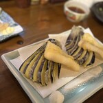 酒と旨いもの なまけもの - 穴子と茄子の天ぷら