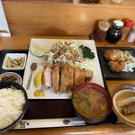 とんかつ しお田 - ・希少！32°C豚ロースカツ ・店主手作り限定品 魚介たっぷり贅沢クリームコロッケ ・ 旨い塩辛 （2025年9月27日撮影）