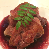 味とく家 - イベリコ豚とフォアグラのカシスソース