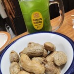 くさ笛 - ゆで落花生 美味しくてお代わりしました