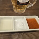 七輪焼肉ばかとあほ - レモン、塩、焼肉ダレ