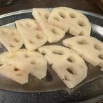 七輪焼肉ばかとあほ - レンコン塩