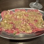 七輪焼肉ばかとあほ - 葱塩カルビと赤ワイン