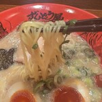 ラー麺ずんどう屋 - 味玉ラーメンこってり細麺ヤワ