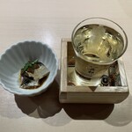 旬菜 いまり - 鰯の梅煮と蒼空純米