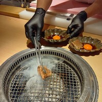 日本焼肉 はせ川 銀座店 - 【私のお勧め②】三重 松阪牛サーロイン薄切り網焼きすき