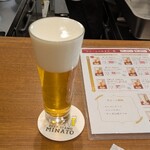 ビールスタンド ミナト - 泡が光っってます✨️