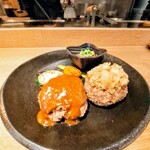 鉄板焼 九九 - 【黒毛和牛100%ハンバーグ(100g×2)ランチセット】