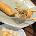 宇都宮みんみん - 揚餃子断面