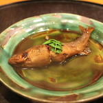 旬席 鈴江 - 子持鮎のほうじ茶炊き　(2014/10)