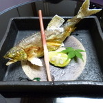 遊季の里 - 2014.10 焼き肴：子持ち鮎の塩焼き