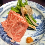 遊季の里 - 2014.10 鍋物：飛騨牛のしゃぶしゃぶ