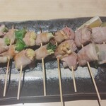 遊山 - 野菜巻き串盛り合わせ　8種