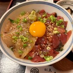 割烹 銀波 - 日替わりはマグロとヒラメの漬け丼
