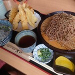 湘南しらす海鮮丼専門店 五八 - ミニ生しらす丼付き天ぷらそば