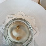 オーベルジュ・ド・リル ナゴヤ - 枝豆のフラン　アルザス風カクテルビールの泡