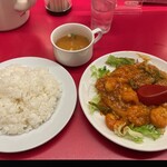 南海飯店 - 本日の日替定食ライス大