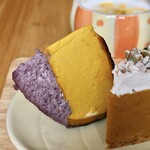 カボチャ - 紫芋とカボチャ 焼きプリン