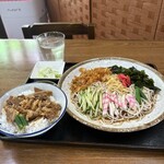 甲州屋 - 冷たぬき蕎麦とカルビ丼