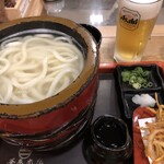 大正庵釜春本店 - 釜揚げうどん＆ビール＆かき揚げ
