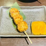 とりかわ処 鶏高 - 卵黄を溶いてみた