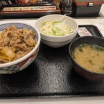 吉野家 - サラダとみそ汁セット
