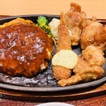 やよい軒 - ハンバーグとエビフライとから揚げ