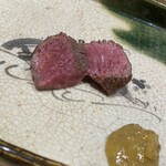 鮨 権左衛門 - 高森牛のステーキ