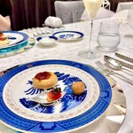 byebyeblues TOKYO - ピアッツァにレモン風味の爽やかなコロッケ、トマトにはナスのピューレを　スプマンテが進みますな♫