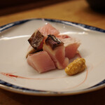 花いち - さわらたたき、辛子で食べるの美味しい♪