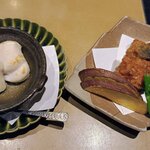 かに・ふぐ料理 玄品 南越谷 - 焼き白子＆ふぐ唐揚げ