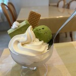 シンデレラレストラン - 抹茶とコーヒーゼリーの和パフェ。