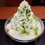 虎屋菓寮 - かき氷　宇治金時 小倉餡入、白玉二個、練乳掛け