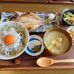 ココノマ - 真あじ定食（しらす丼変更）