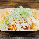 かんすけ - オムたこ600円(ソース)＋ねぎトッピング54円＝合計654円