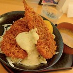 ごはん処 藤井堂 - アジフライ丼 (税込)980円 ※拡大 (2025.09.26)